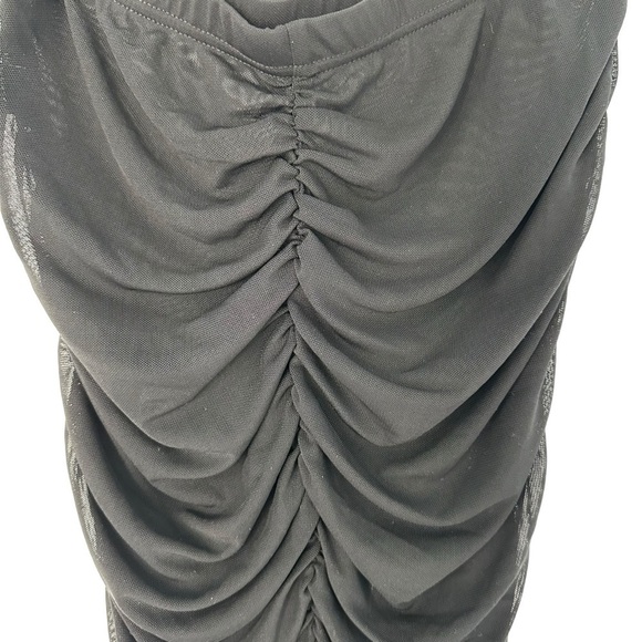 SHEIN SXY BLACK RUCHED SHEER MESH  SKIRT SIZE XS/S - Picture 2 of 8